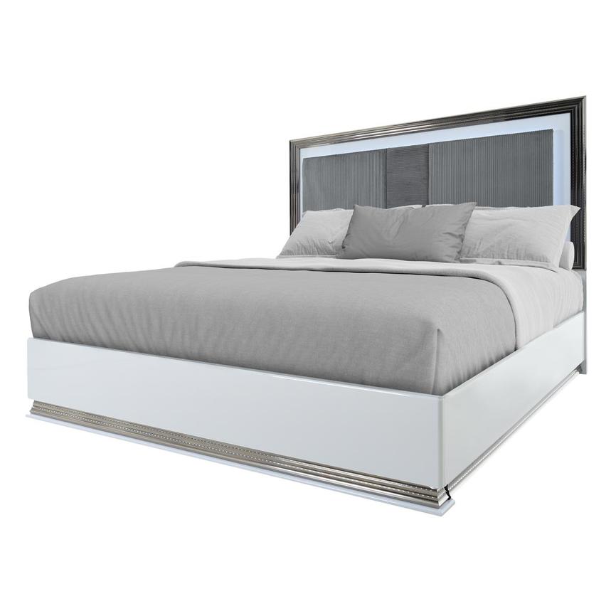 Leah White Queen Panel Bed main image, 1 of 8 images.