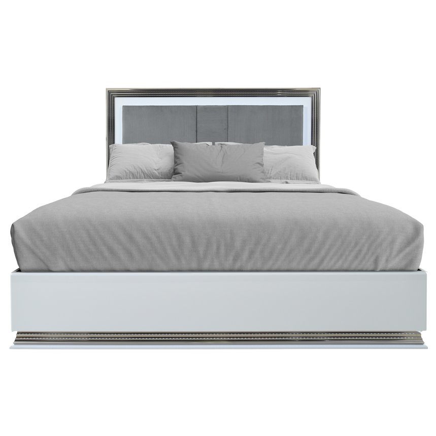 Leah White King Panel Bed alternate image, 4 of 10 images.