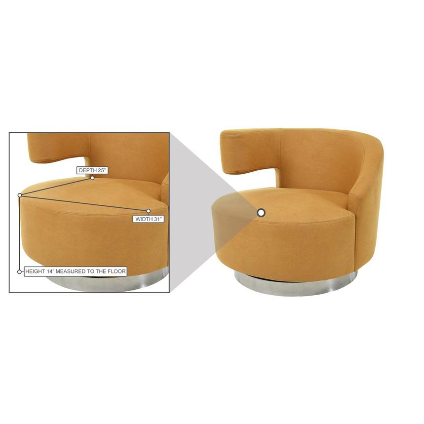 Okru II Yellow Accent Chair alternate image, 10 of 10 images.