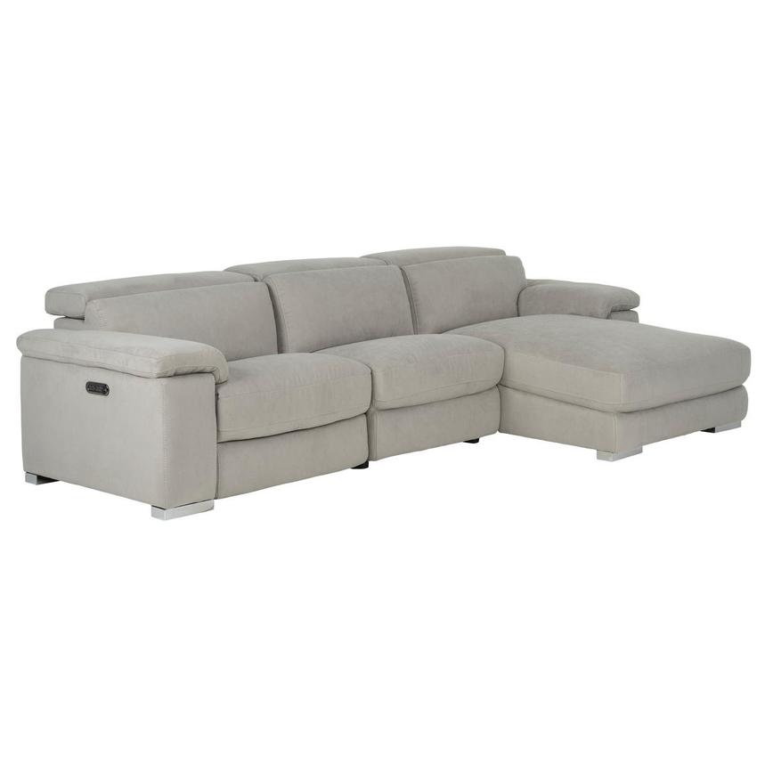 Karly Light Gray Corner Sofa w/Right Chaise  main image, 1 of 9 images.