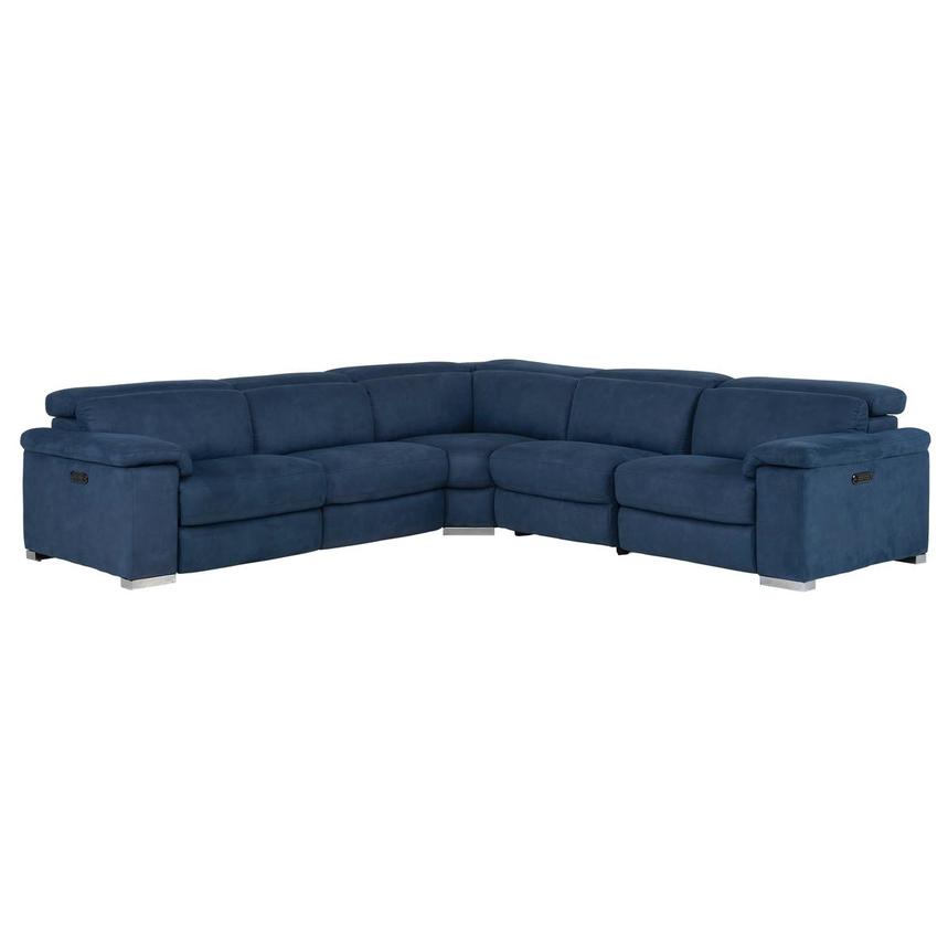 Karly Blue Power Reclining Sectional with 5PCS/2PWR  main image, 1 of 7 images.