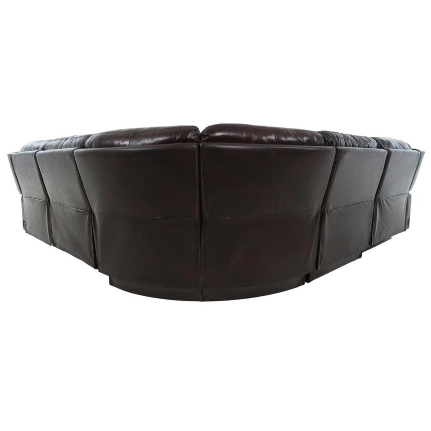 Jake Brown Leather Power Reclining Sectional with 5PCS/2PWR  alternate image, 5 of 10 images.