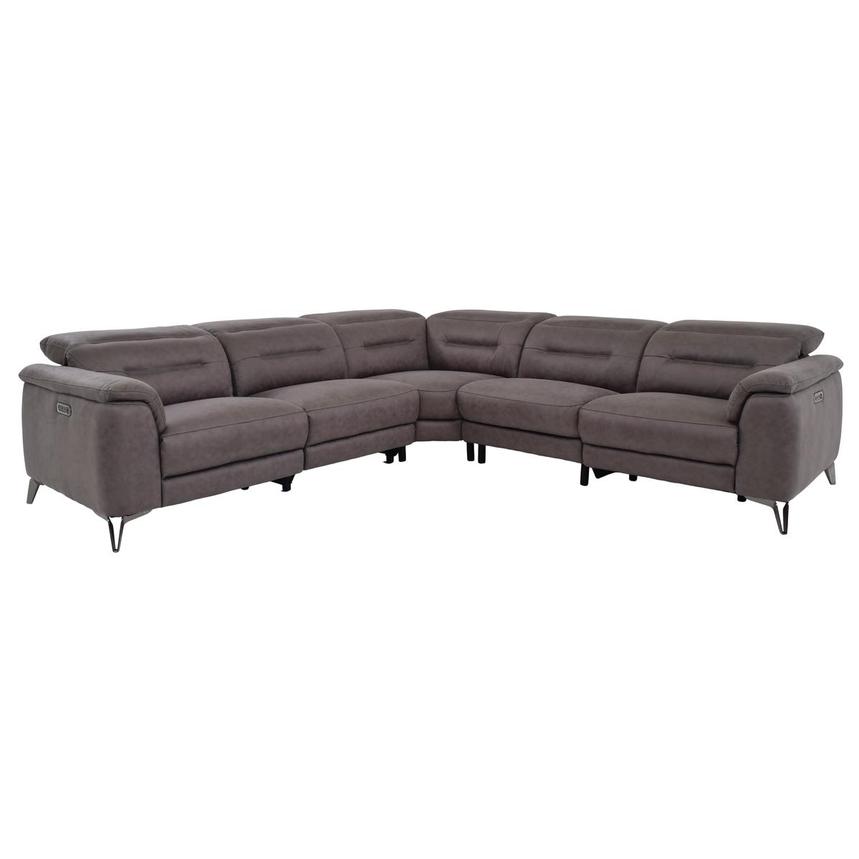 Claribel II Gray Power Reclining Sectional with 5PCS/2PWR  main image, 1 of 8 images.