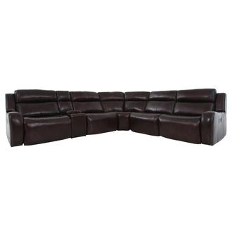 Jake Brown Leather Power Reclining Sectional with 6PCS/2PWR