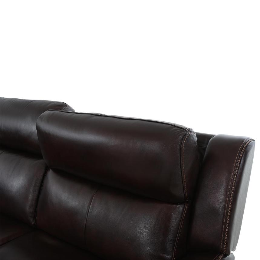 Jake Brown Leather Power Reclining Sectional with 7PCS/3PWR  alternate image, 10 of 17 images.