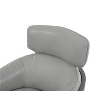Arlene Gray Leather Accent Chair  alternate image, 4 of 9 images.