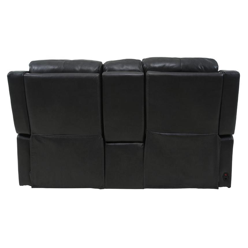 Jake Gray Leather Power Reclining Sofa w/Console  alternate image, 6 of 17 images.