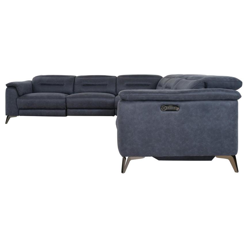 Claribel II Blue Power Reclining Sectional with 5PCS/2PWR  alternate image, 3 of 8 images.
