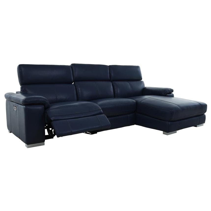 Charlie Blue Corner Sofa w/Right Chaise  alternate image, 8 of 15 images.