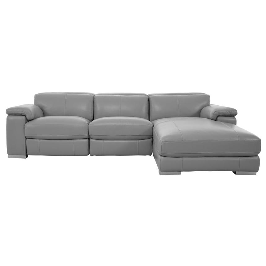 Charlie Light Gray Corner Sofa w/Right Chaise main image, 1 of 14 images.