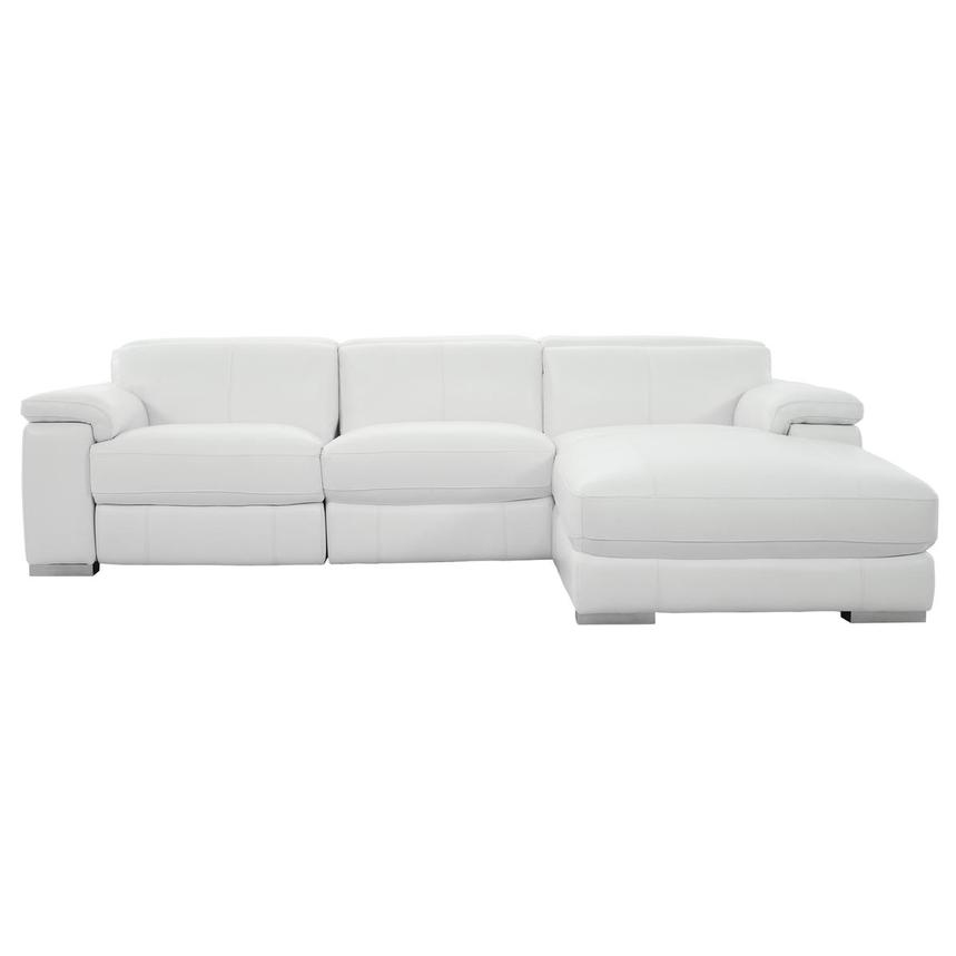 Charlie White Corner Sofa w/Right Chaise main image, 1 of 11 images.