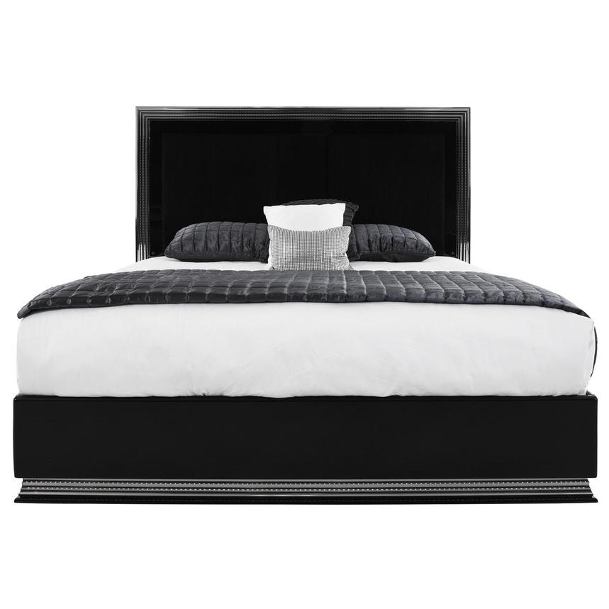 Leah Black King Panel Bed | El Dorado Furniture