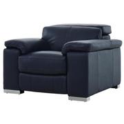 Charlie Blue Leather Power Recliner  alternate image, 2 of 12 images.