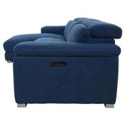 Karly Blue Corner Sofa w/Left Chaise  alternate image, 4 of 11 images.