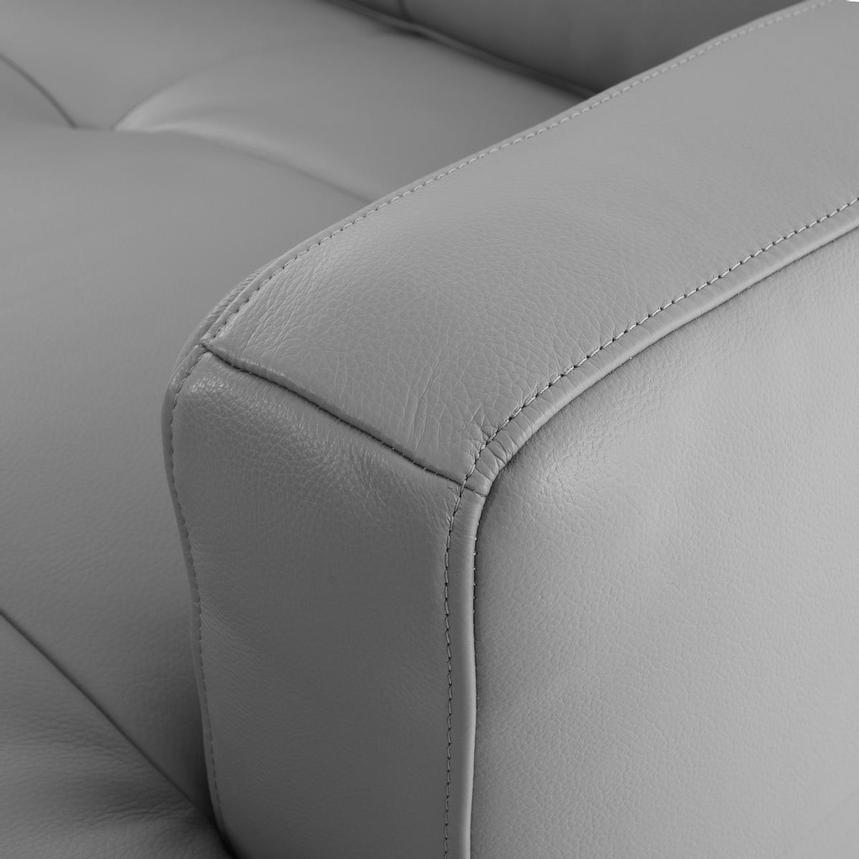 Nate Gray Leather Corner Sofa w/Right Chaise  alternate image, 11 of 15 images.
