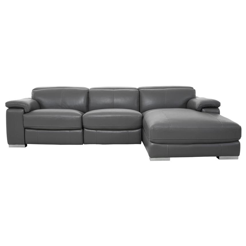 Charlie Gray Corner Sofa w/Right Chaise  main image, 1 of 12 images.