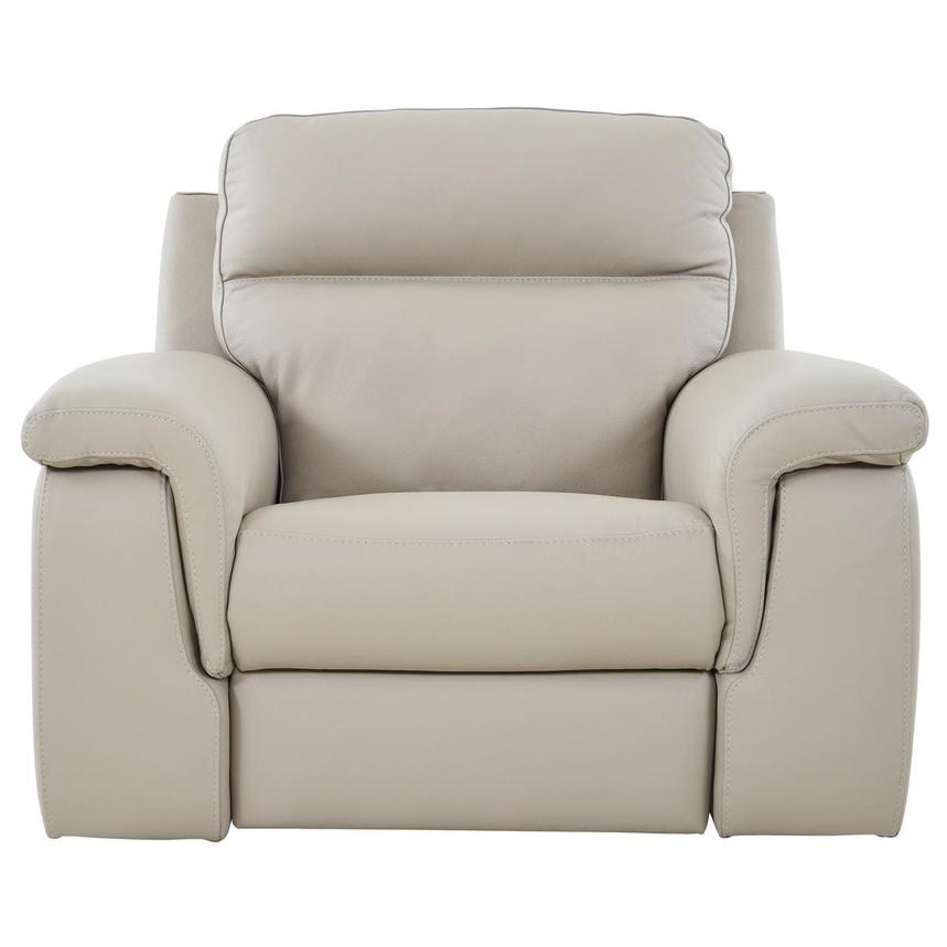 Alan Cream Leather Power Recliner  main image, 1 of 11 images.