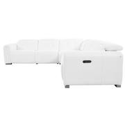 Dolomite White Leather Power Reclining Sectional with 5PCS/3PWR  alternate image, 3 of 9 images.