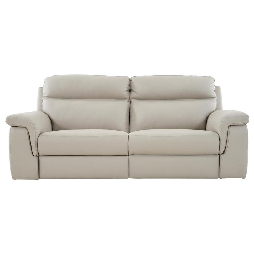 Alan Cream Leather Power Reclining Sofa  main image, 1 of 11 images.