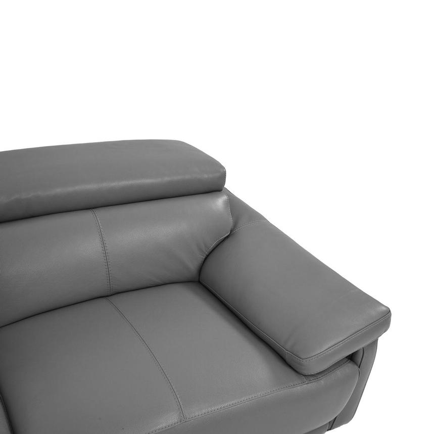 Gabrielle Gray Leather Power Reclining Sofa w/Left Chaise  alternate image, 5 of 11 images.