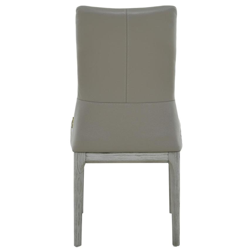 Lucky Gray Leather Side Chair  alternate image, 3 of 8 images.