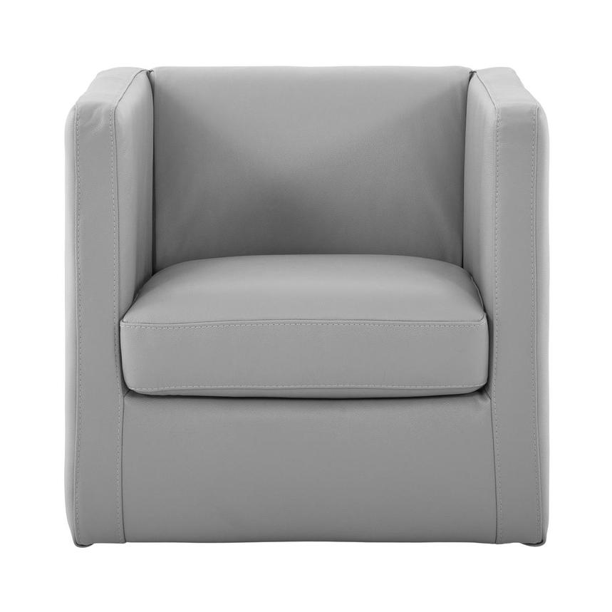 Cute Silver Leather Accent Chair  alternate image, 4 of 9 images.
