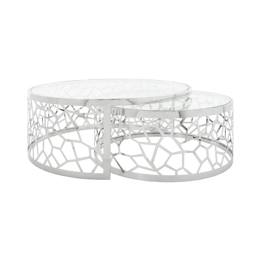 Lacey Silver Nesting Tables Set of 2 main image, 1 of 9 images.