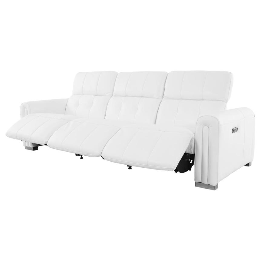 Dolomite White 3PWR Oversized Leather Sofa  alternate image, 4 of 13 images.