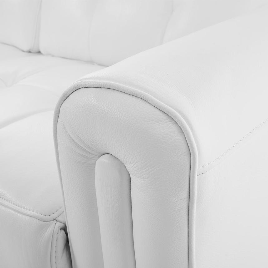 Dolomite White 3PWR Oversized Leather Sofa  alternate image, 10 of 13 images.