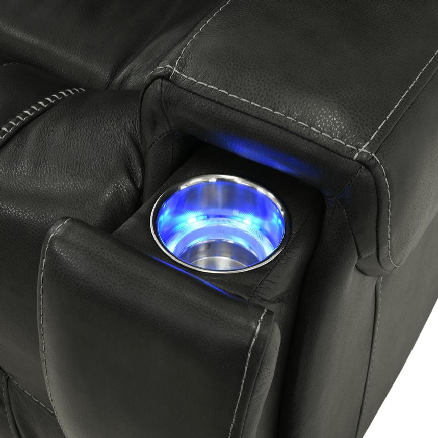 Bruce Power Reclining Leather Sofa  alternate image, 8 of 10 images.