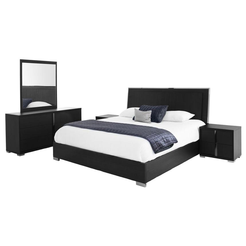 Verona Black 5-Piece King Bedroom Set main image, 1 of 8 images.