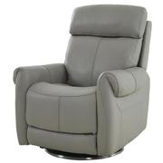 Rogelio Gray Leather Power Recliner  main image, 1 of 8 images.