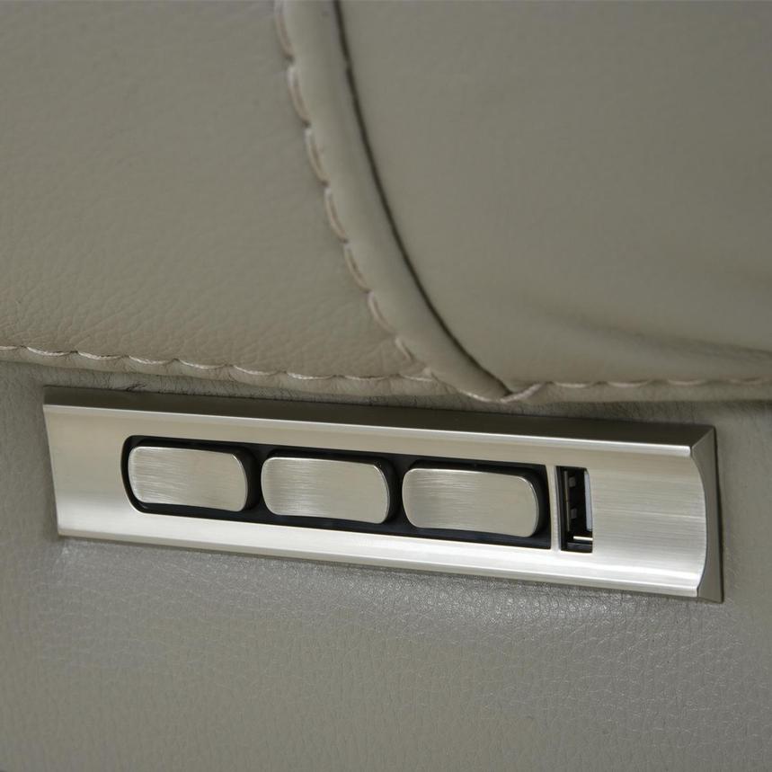 Rogelio Gray Leather Power Recliner alternate image, 6 of 8 images.