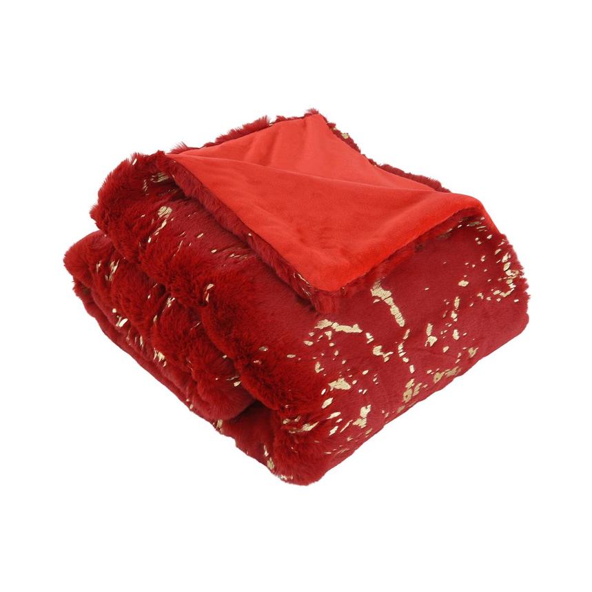 Beau Red Throw Blanket  main image, 1 of 2 images.