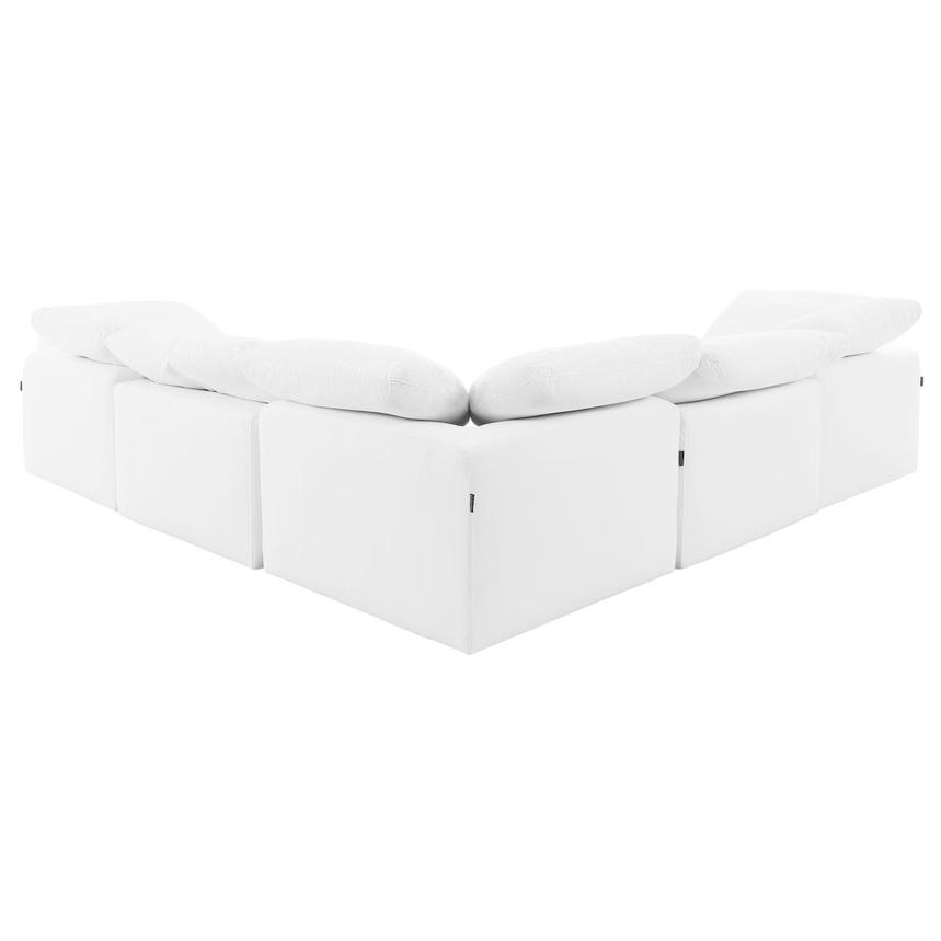 Depp White Corner Sofa with 5PCS/2 Armless Chairs  alternate image, 3 of 11 images.