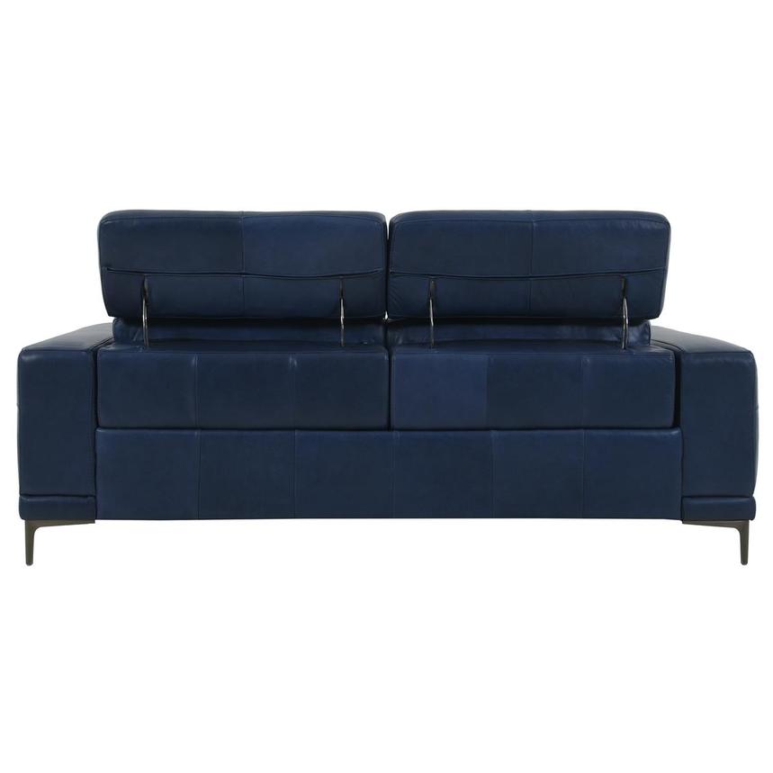 Sid Blue Leather Power Reclining Sofa  alternate image, 6 of 13 images.