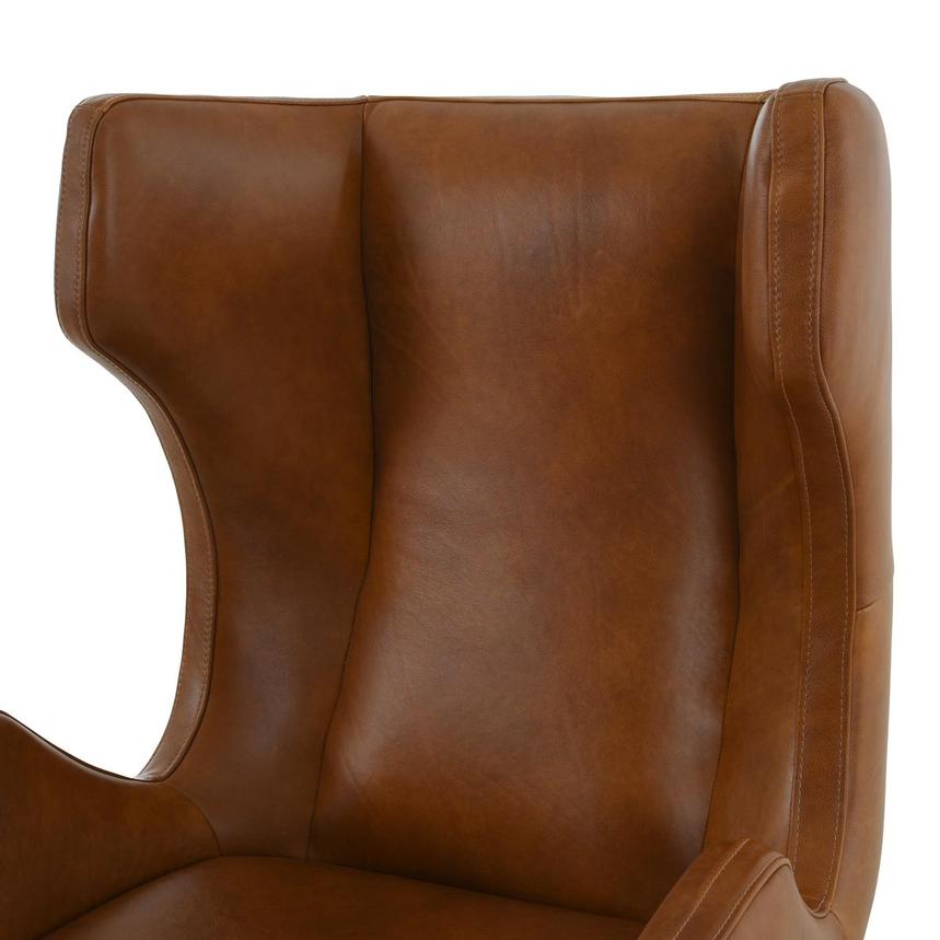 Domenico Brown Leather Accent Chair alternate image, 6 of 12 images.