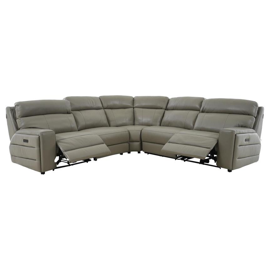 Vincenzo Leather Power Reclining Sectional with 5PCS/2PWR  alternate image, 2 of 12 images.