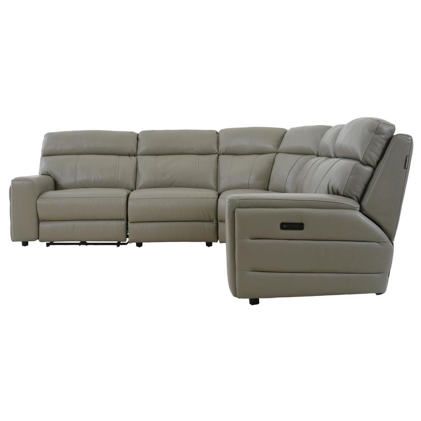 Vincenzo Leather Power Reclining Sectional with 5PCS/3PWR  alternate image, 3 of 12 images.