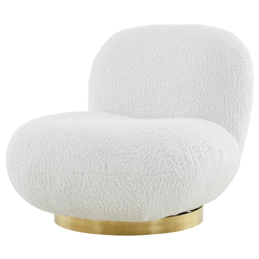 Zina White Accent Chair  main image, 1 of 10 images.