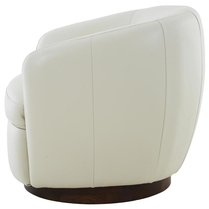 Leyla White Leather Accent Chair  alternate image, 3 of 10 images.