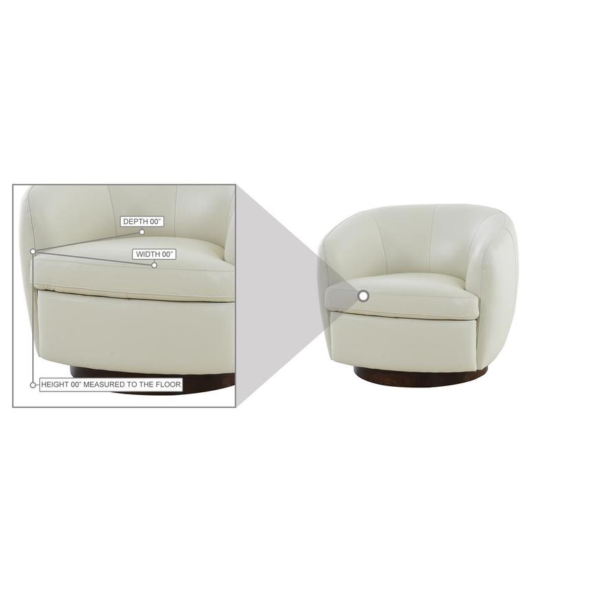 Leyla Cream Leather Accent Chair  alternate image, 10 of 10 images.