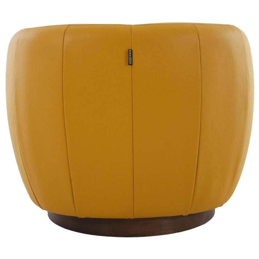 Leyla Yellow Leather Accent Chair  alternate image, 3 of 9 images.