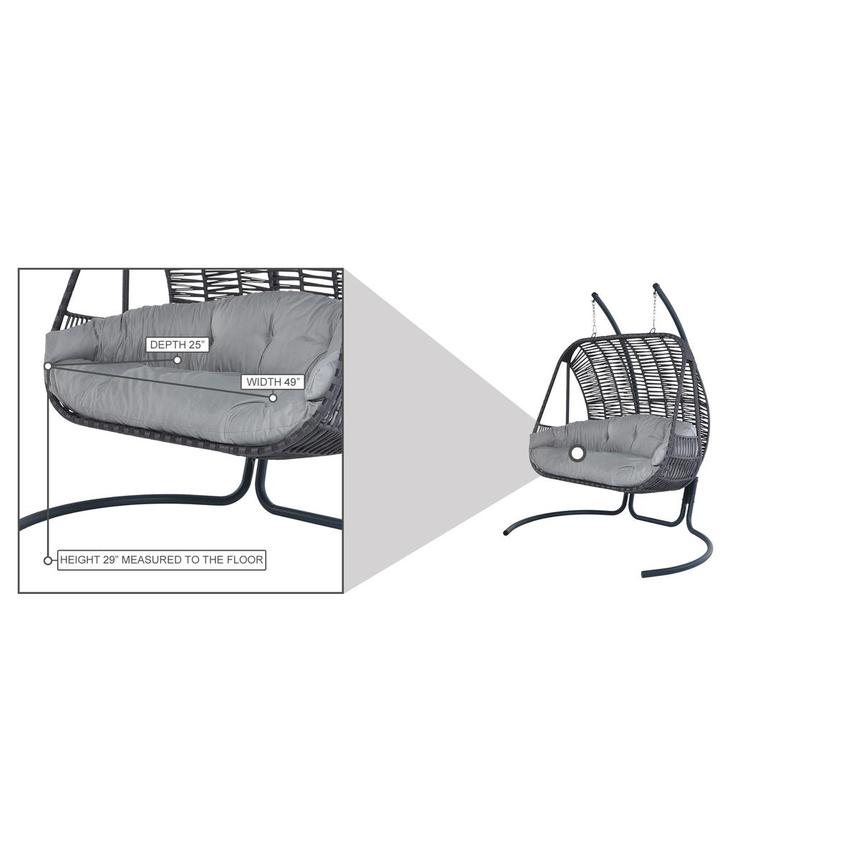 Lamos Gray Hanging Chair  alternate image, 10 of 10 images.