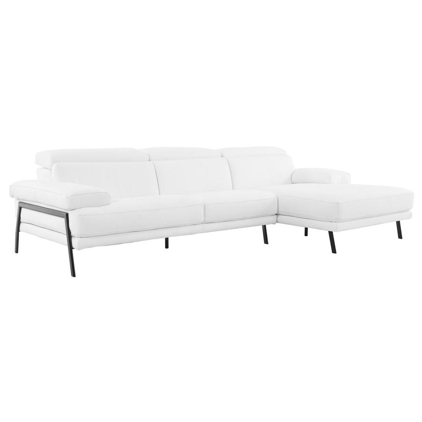 Edo Leather Sofa w/Right Chaise  main image, 1 of 13 images.