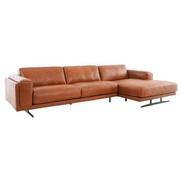 Symphony Leather Sofa w/Right Chaise  main image, 1 of 13 images.