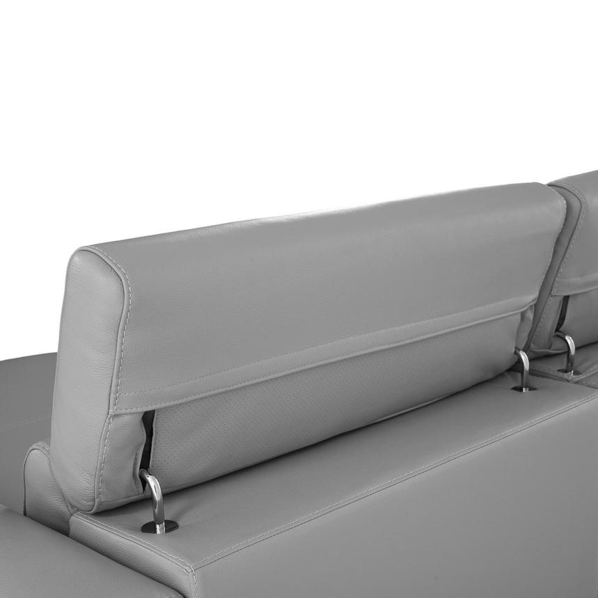 Bay Harbor Silver Leather Sleeper w/Right Chaise alternate image, 6 of 13 images.