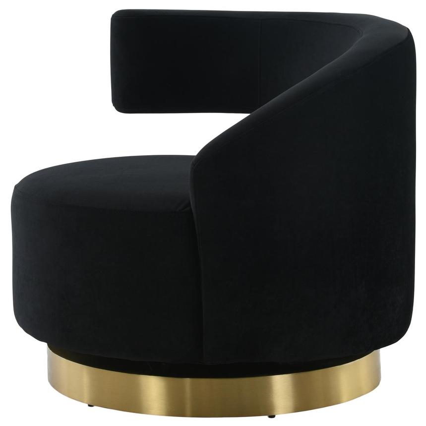 Okru Black Swivel Chair  alternate image, 2 of 6 images.