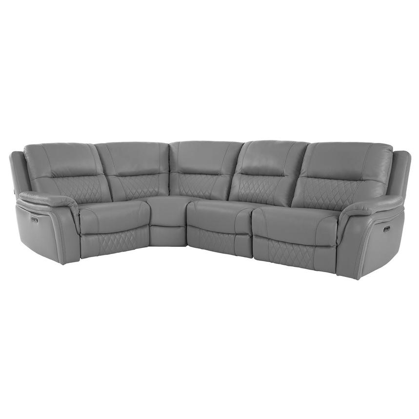 Ivone Leather Power Reclining Sectional with 4PCS/2PWR main image, 1 of 13 images.