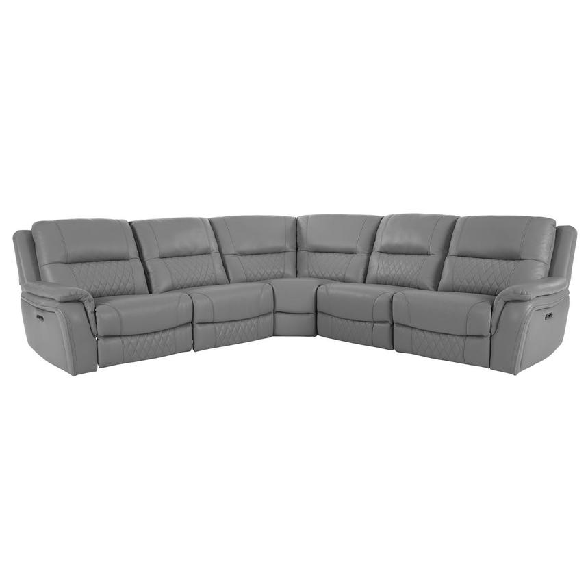 Ivone Leather Power Reclining Sectional with 5PCS/2PWR  main image, 1 of 13 images.